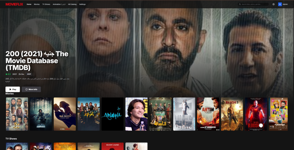 MovieFlix UI Preview